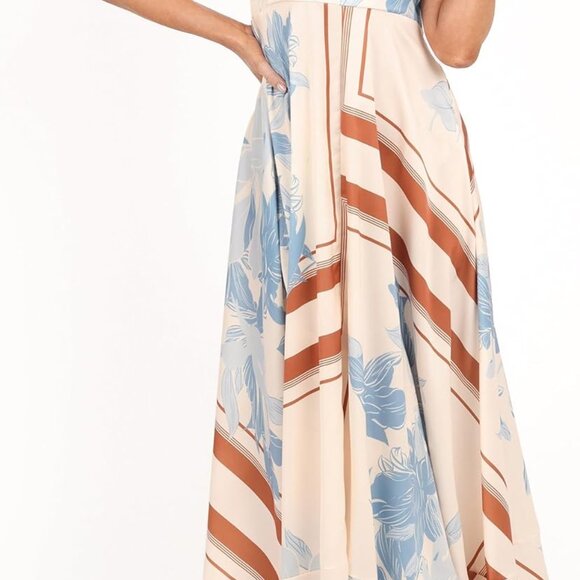 Women Spaghetti Strap Maxi Dress Colorful A Line Long Swing Vacation Sundress - Picture 2 of 6